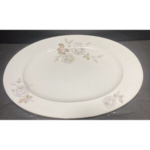 Vintage‎ Sweetheart Rose Oval Platter 12.5"x9.25" Johann Haviland